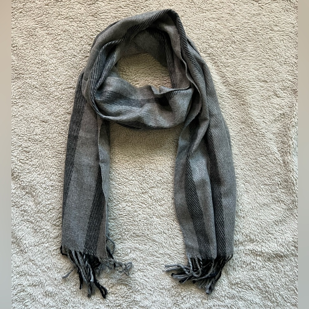 Berkshire Striped Scarf in Charcoal and Slate!
